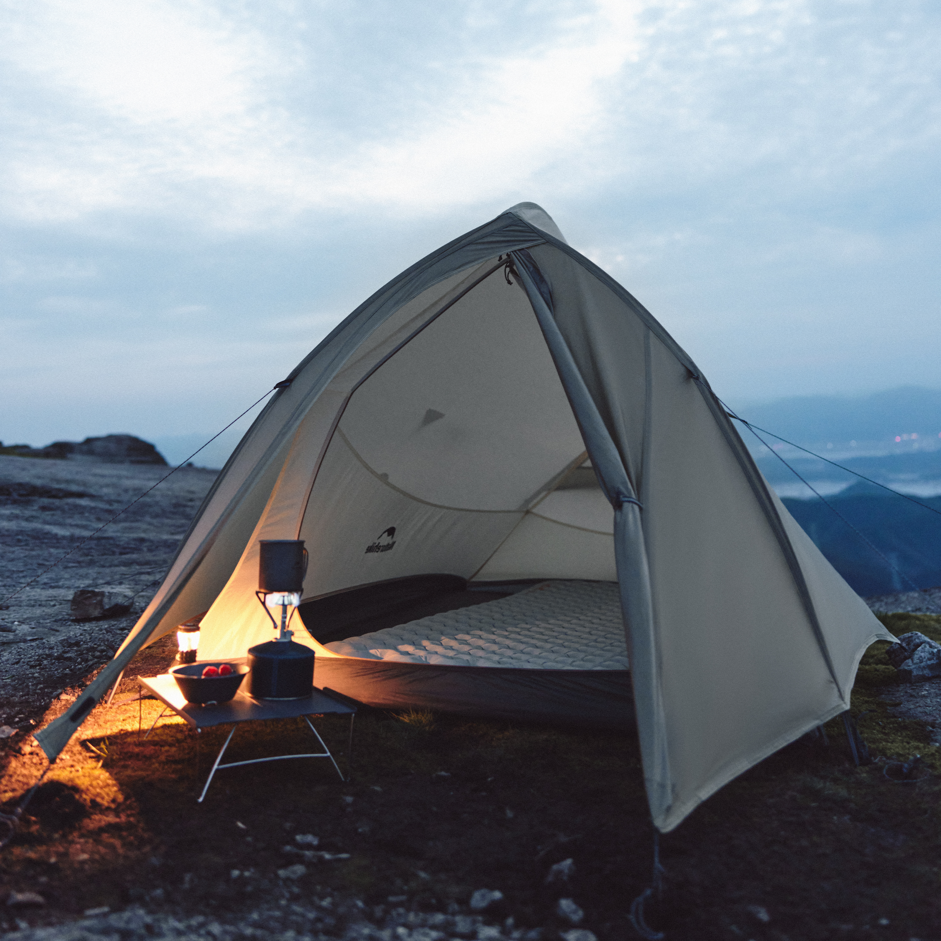 Naturehike ultraľahký stan Cloud Up1 séria Pro 20D 1402g - šedý